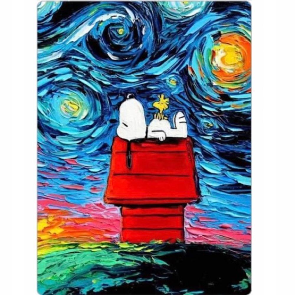 Snoopy Starry Night Magnet - Picture 2 of 2